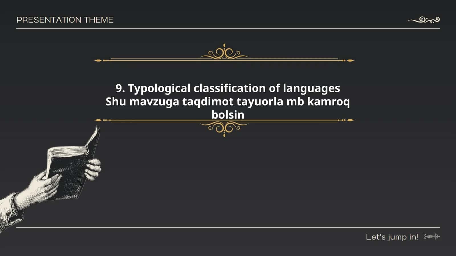 Typological classification of languages 1