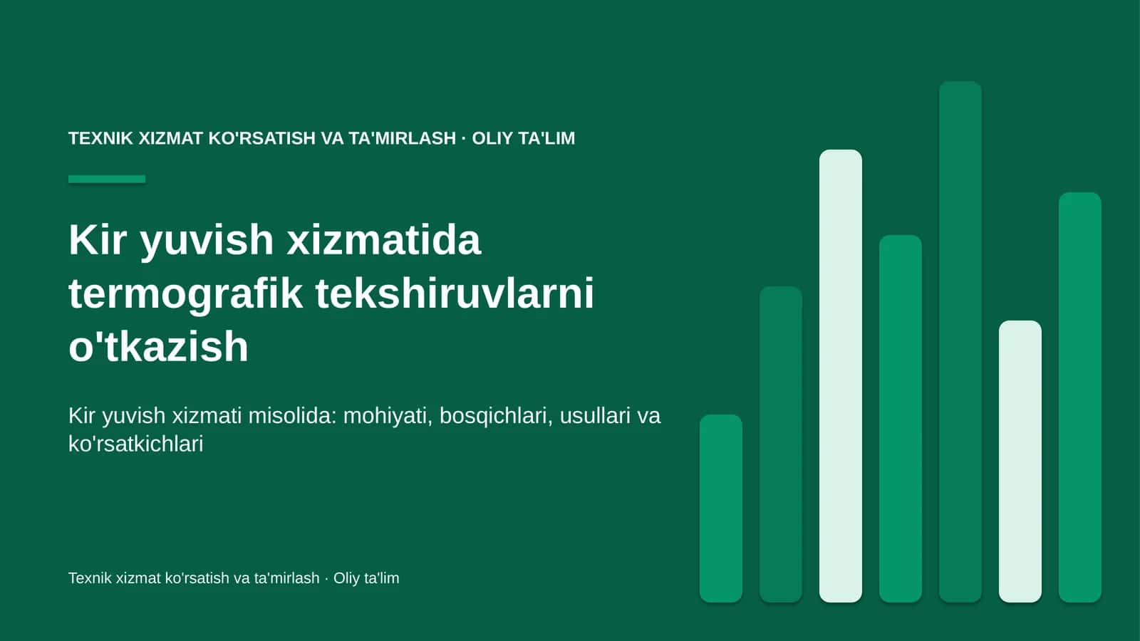 Kir yuvish xizmatida termografik tekshiruvlarni o'tkazish 1