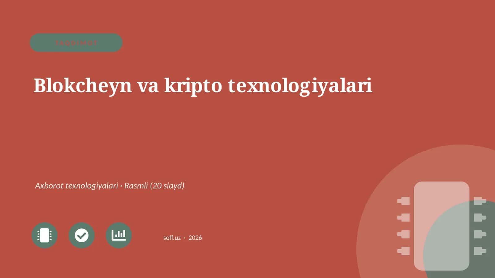Blokcheyn va kripto texnologiyalari 1