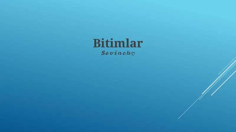 Bitimlar 1