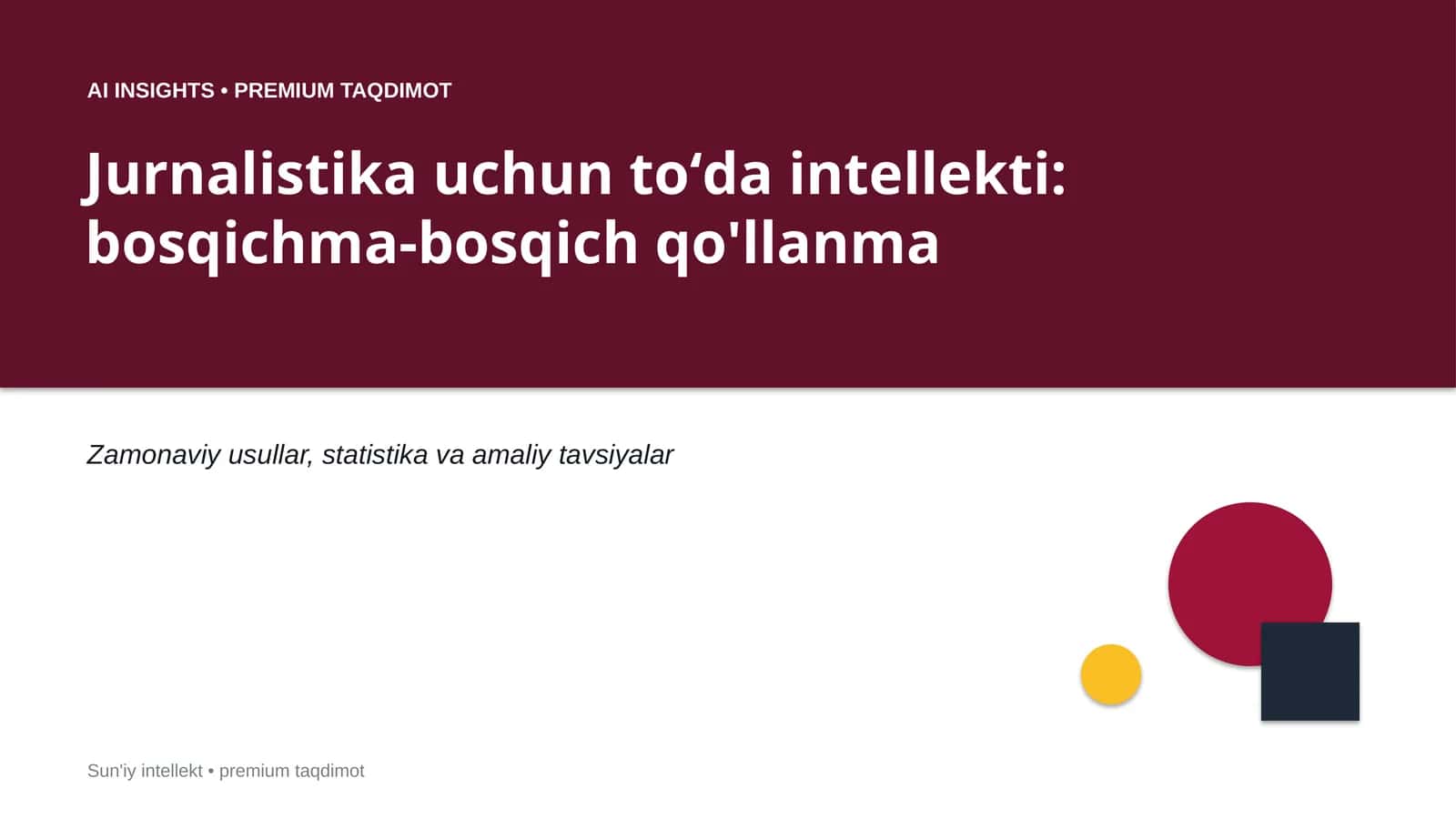 AI INSIGHTS • PREMIUM TAQDIMOT 1