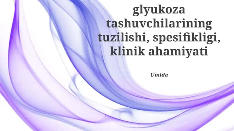 Glyukoza tashuvchilari 1