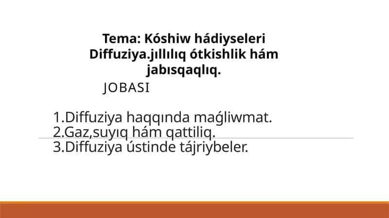 Diffuziya haqqında ma'lumot 1