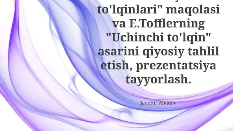 Madaniyat to'lqinlari va Uchinchi to'lqin 1