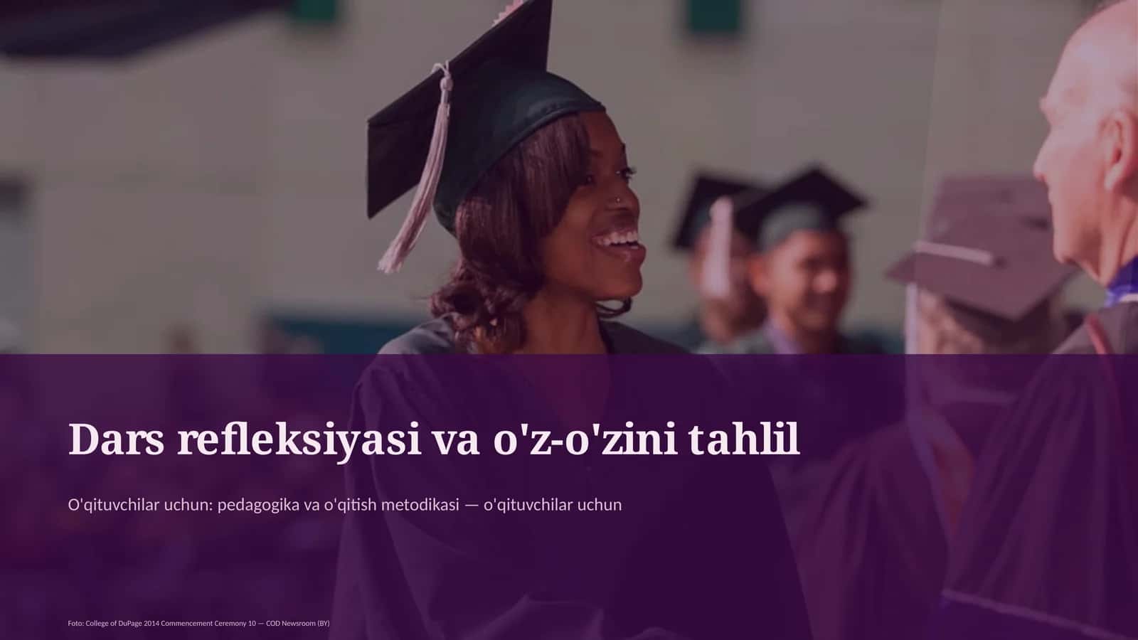 Dars refleksiyasi va o'z-o'zini tahlil 1