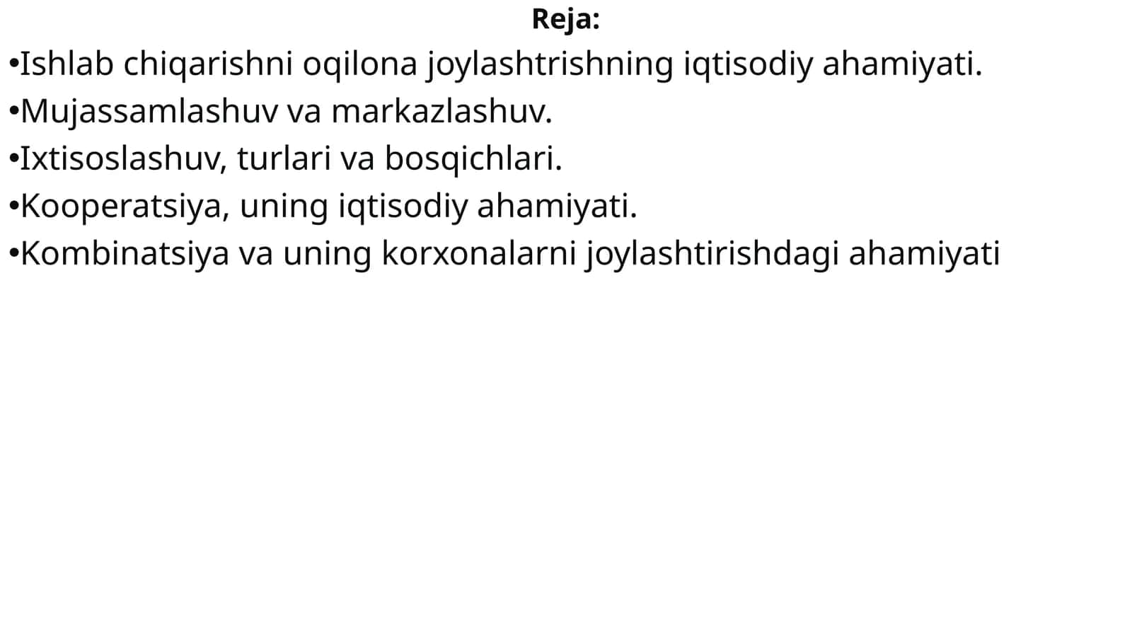 Ishlabchiqarishning iqtisodiy ahmiyati 1