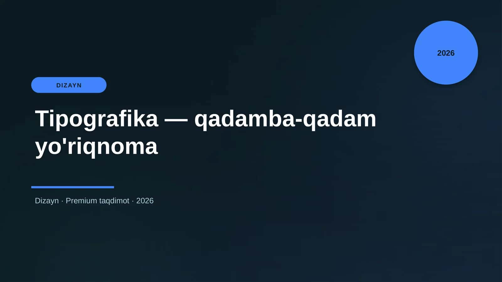 Tipografika — qadamba-qadam yo'riqnoma 1