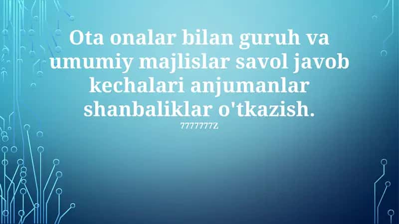Guruh va umumiy majlislar savol javob kechalari 1