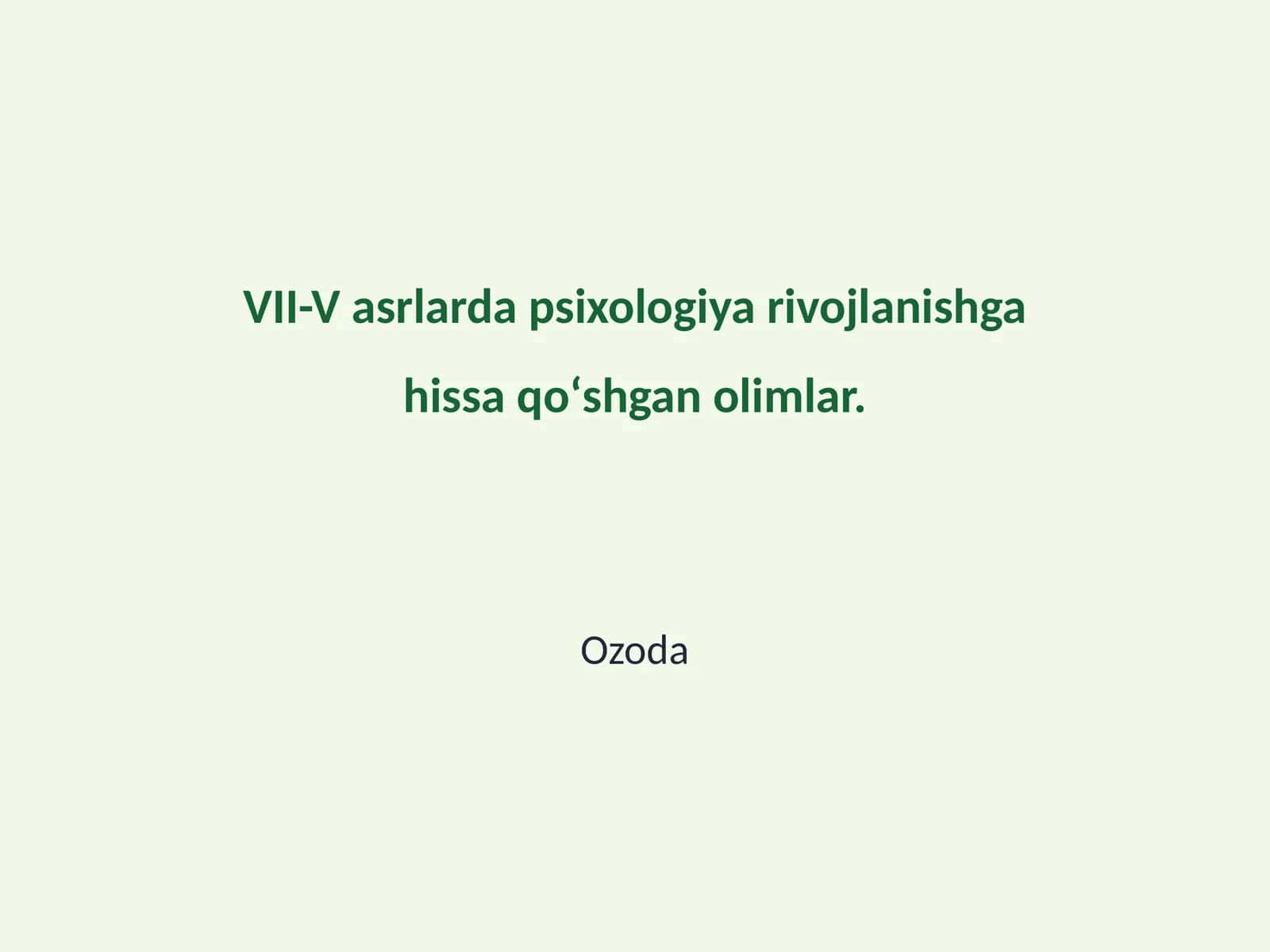 Psixologiya tarixi va tadqiqotlar 1