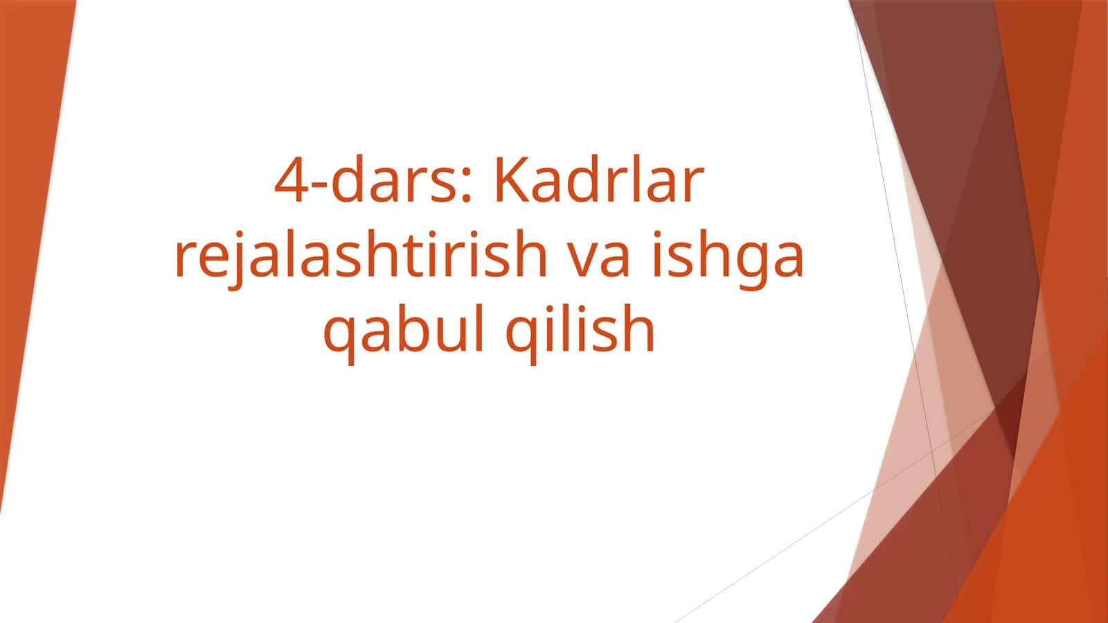 Kadrlar rejalashtirish va ishga qabul qilish 1