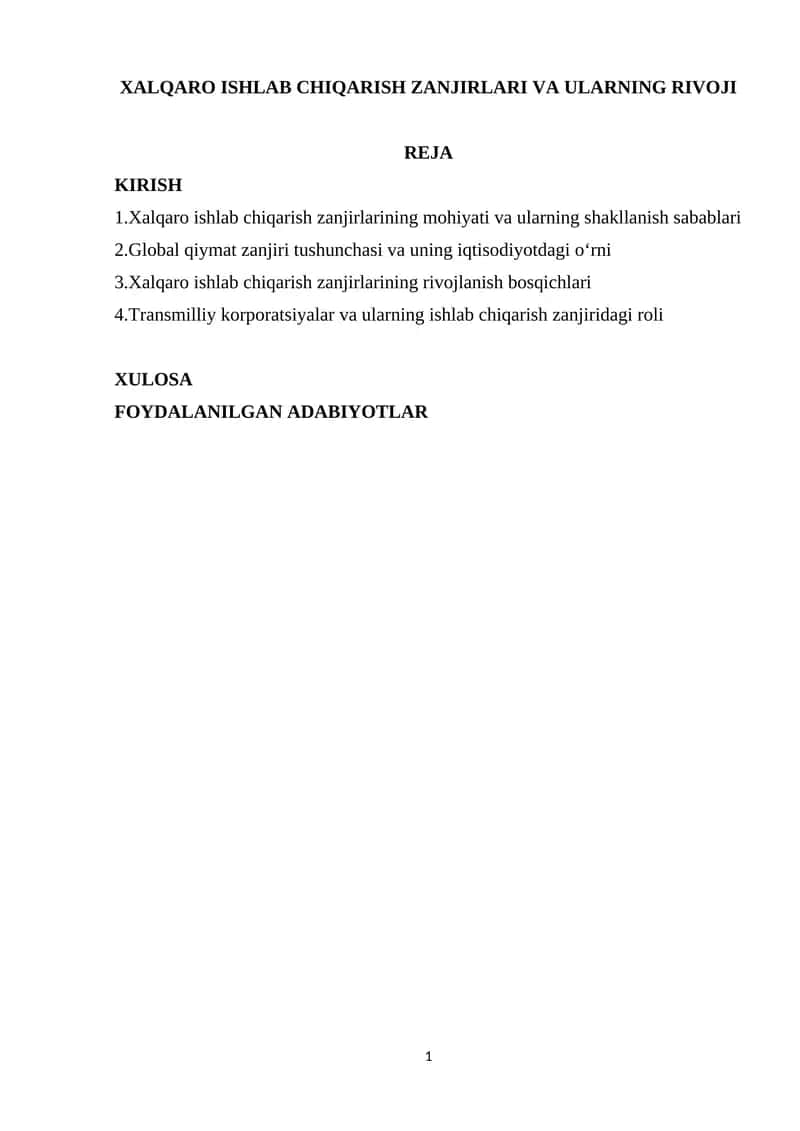 XALQARO_ISHLAB_CHIQARISH ZANJIRLARI VA ULARNING RIVOJI 1