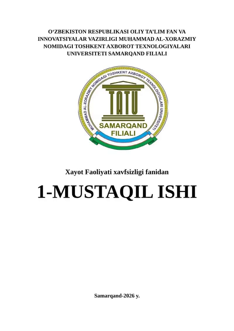 Shovqin manbalari va ularni oldini olish usullari hamda yechimlari. 1