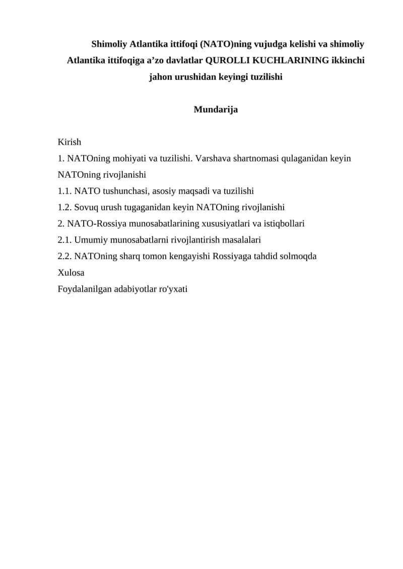 Shimoliy Atlantika ittifoqi 1