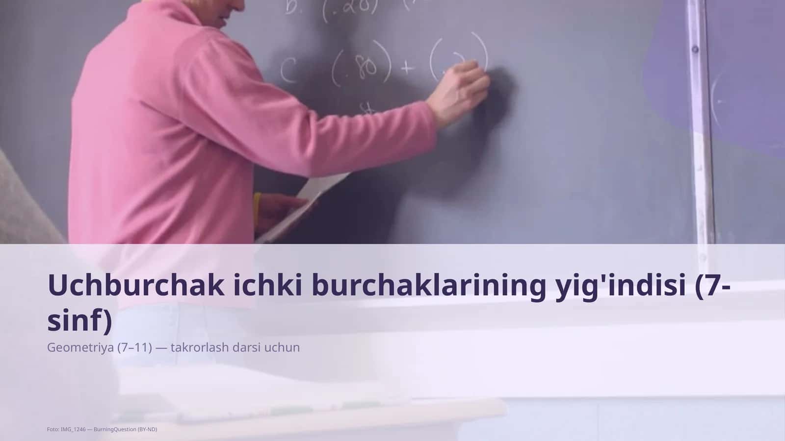 uchburchak ichki burchaklarining yigindisi 7 sinf 438 1