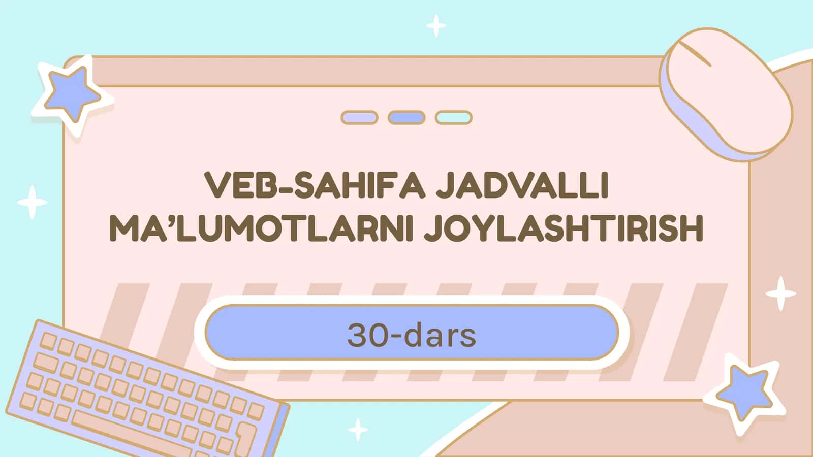 VEB-SAHIFAJADVALLI MA’LUMOTLARNIJOYLASHTIRISH 1