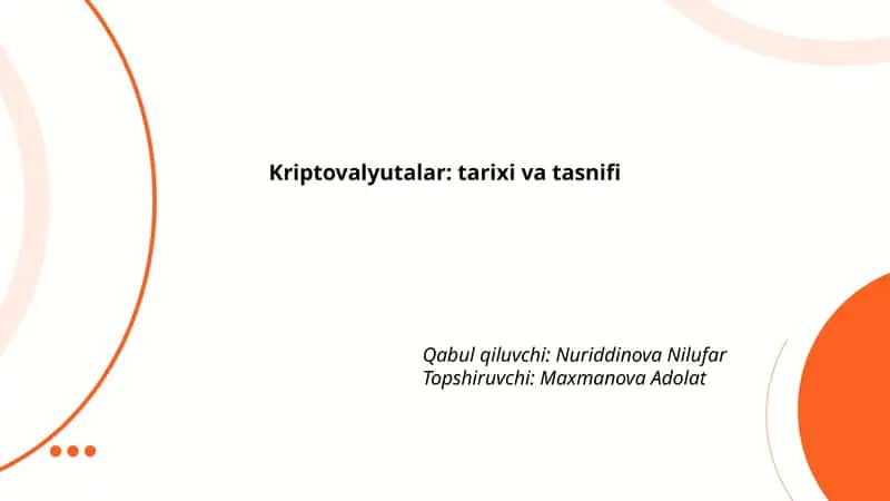 Kriptovalyutalar: tarixi va tasnifi 1