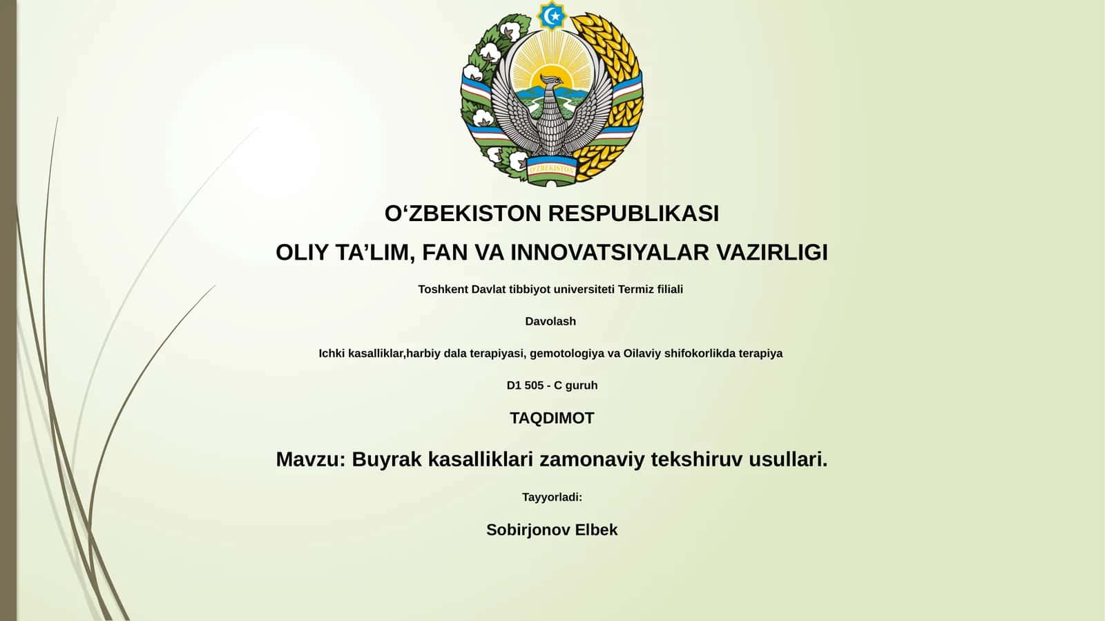 Buyrak kasalliklari zamonaviy tekshiruv usullari 1