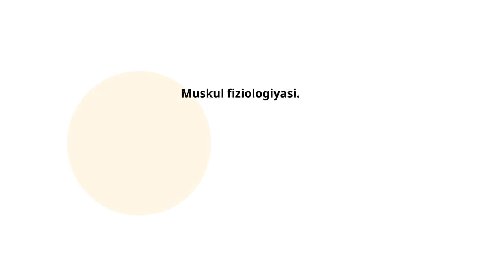 Muskul fiziologiyasi 1