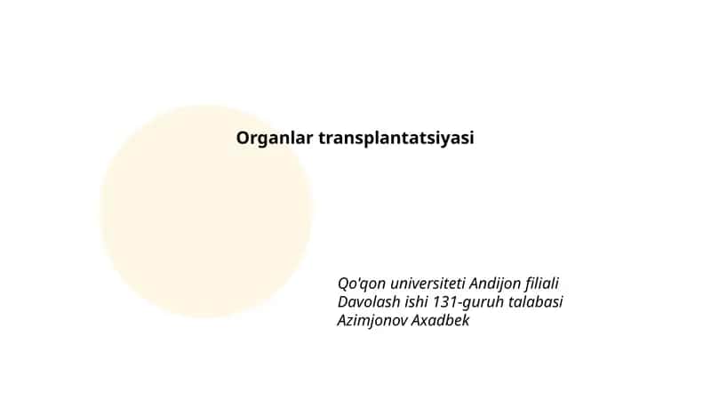 Organlar transplantatsiyasi 1