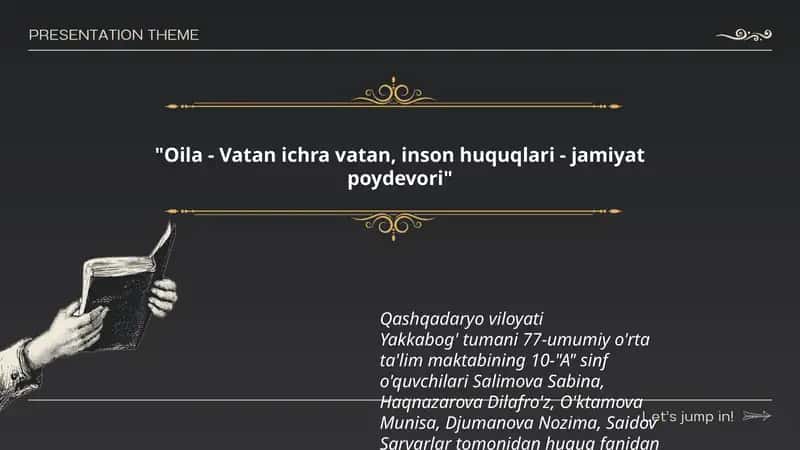 Oila - Vatan ichra vatan, inson huquqlari - jamiyat poydevori 1