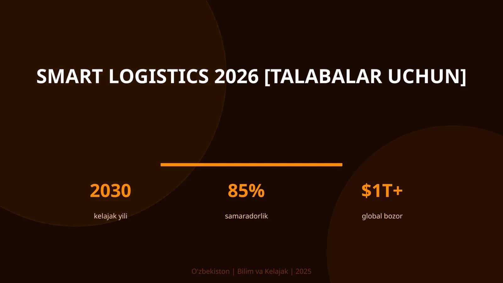 Smart Logistics 2026 [Talabalar uchun] 1