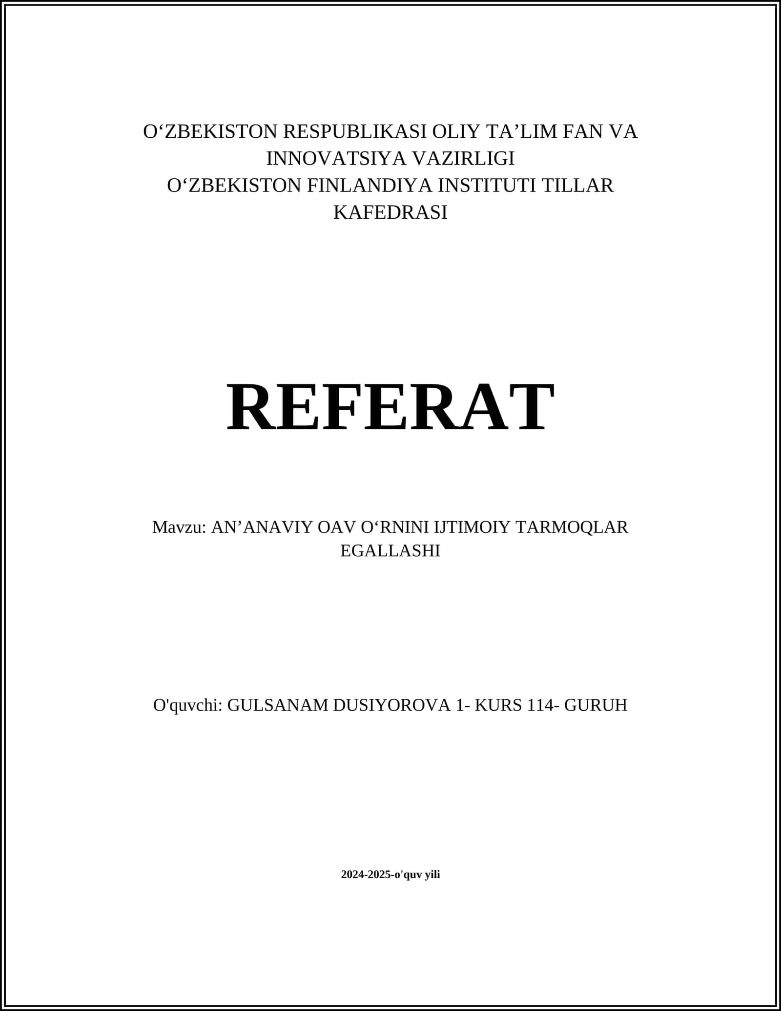 ANʼANAVIY OAV OʻRNINI IJTIMOIY TARMOQLAR EGALLASHI 1