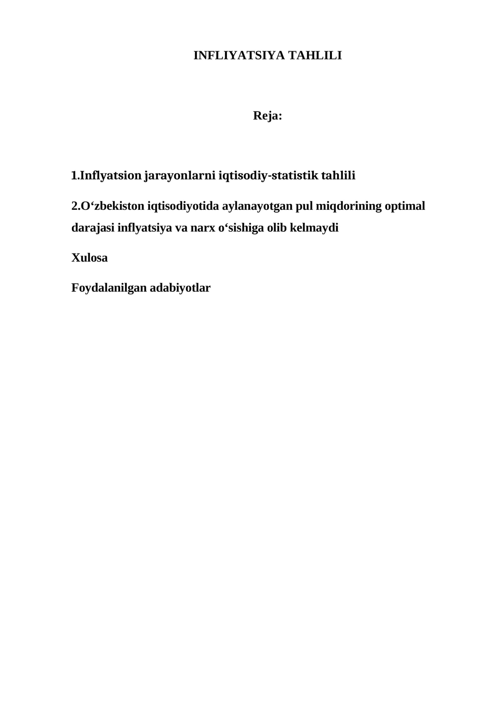 INFLIYATSIYA TAHLILI 1