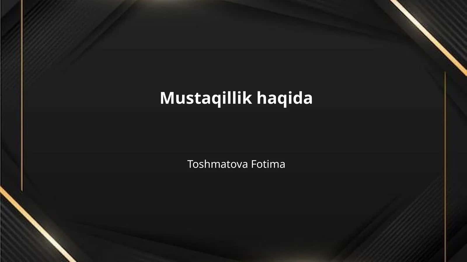 Mustaqillik haqida 1