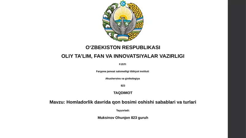 Homladorlik davrida qon bosimi oshishi sabablari va turlari 1