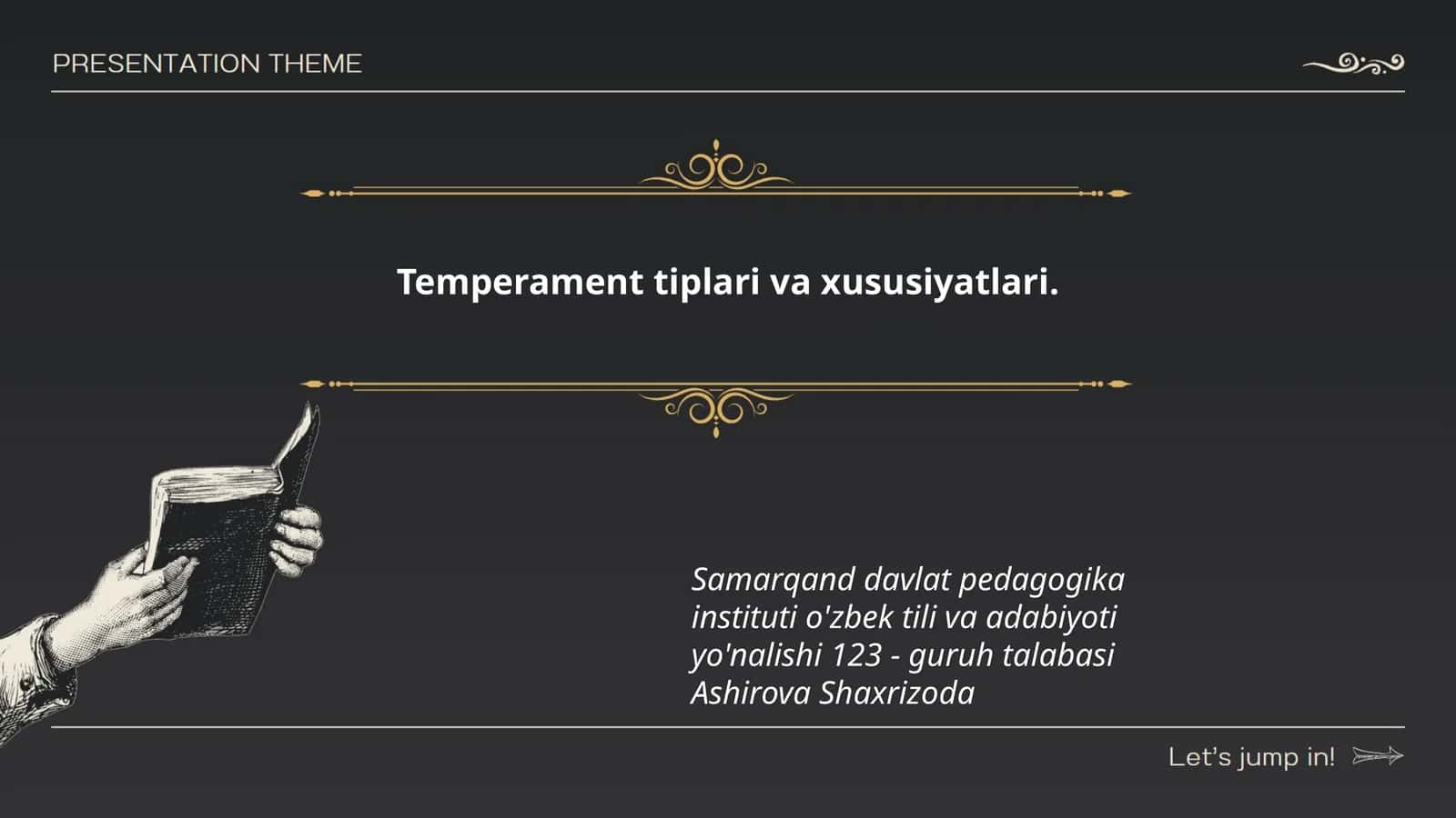 Temperament tiplari va xususiyatlari 1