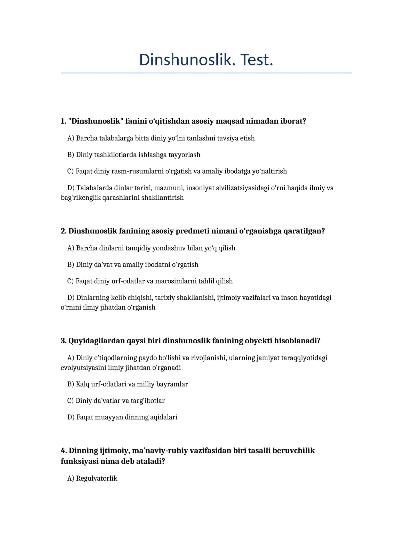 Dinshunoslik 1