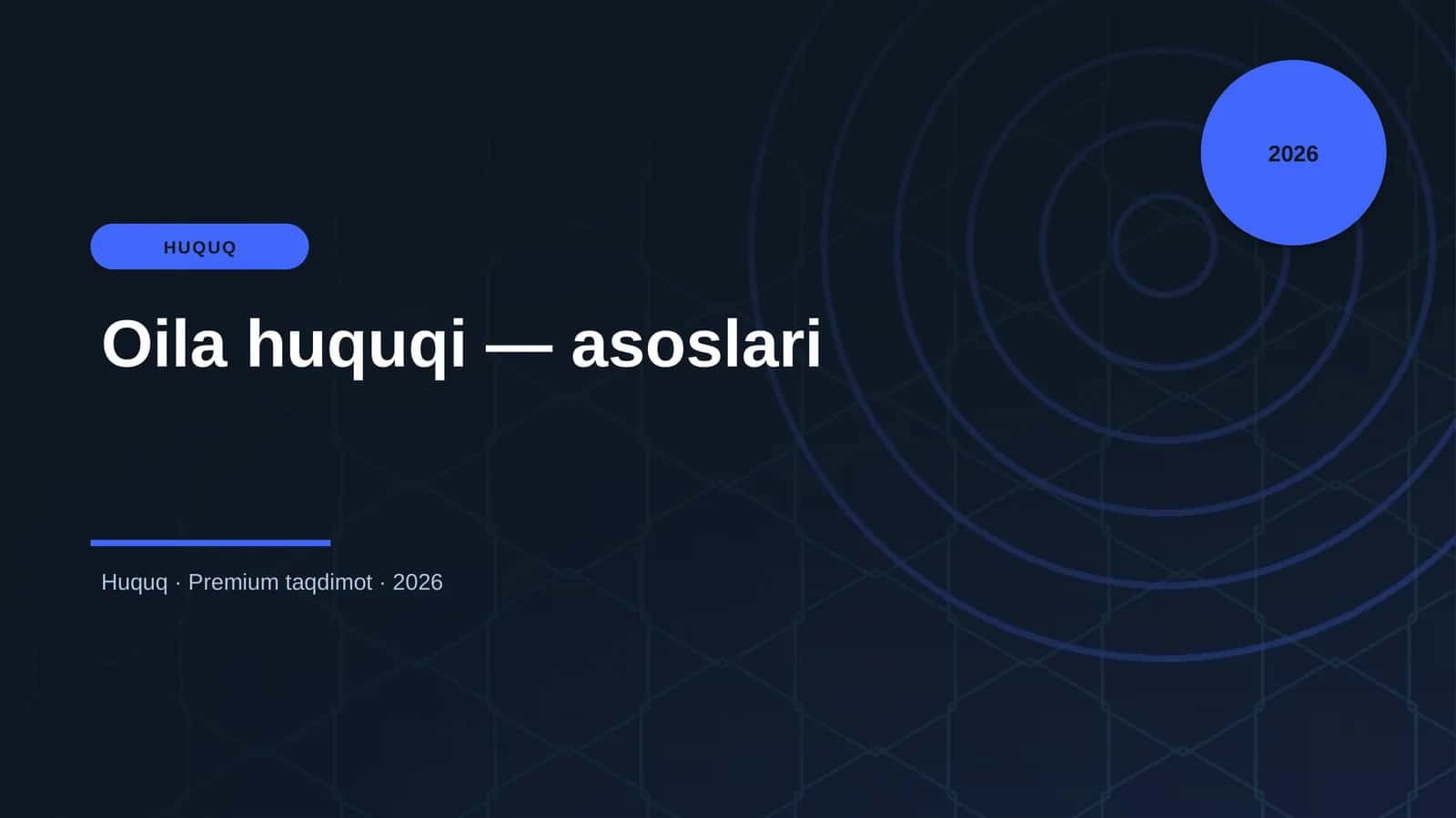 Oila huquqi — asoslari 1