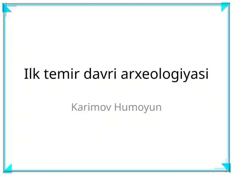 Ilk temir davri arxeologiyasi