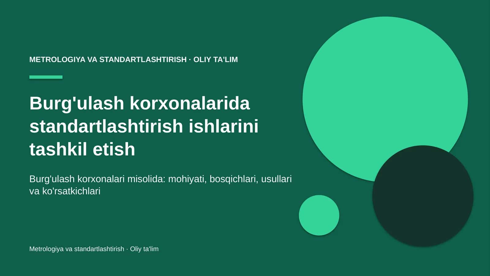 burg'ulash korxonalarida standartlashtirish ishlarini tashkil etish 1817 1