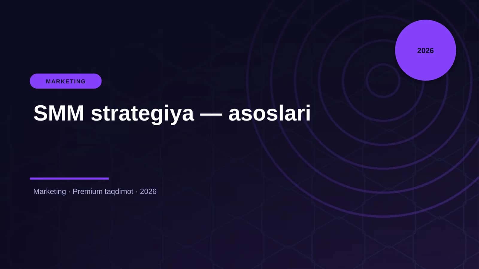 SMM strategiya — asoslari 1
