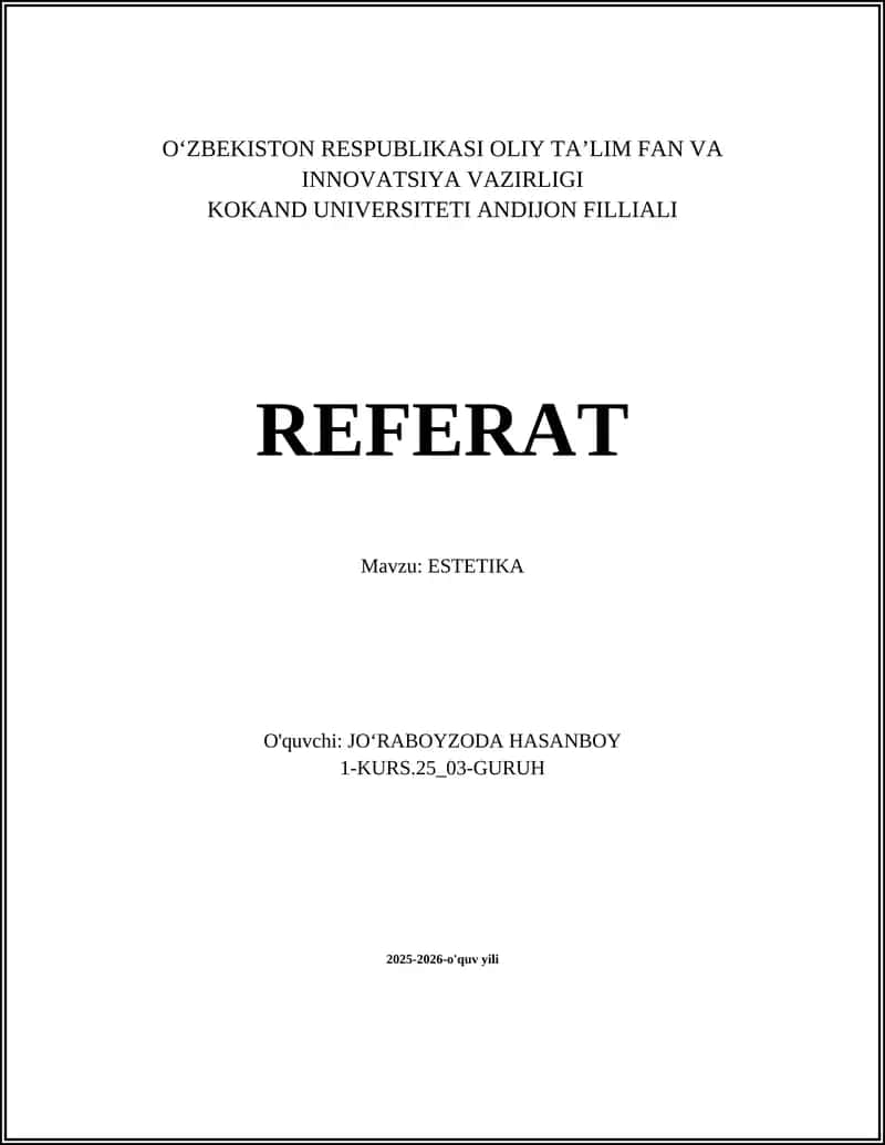 ESTETIKA 1