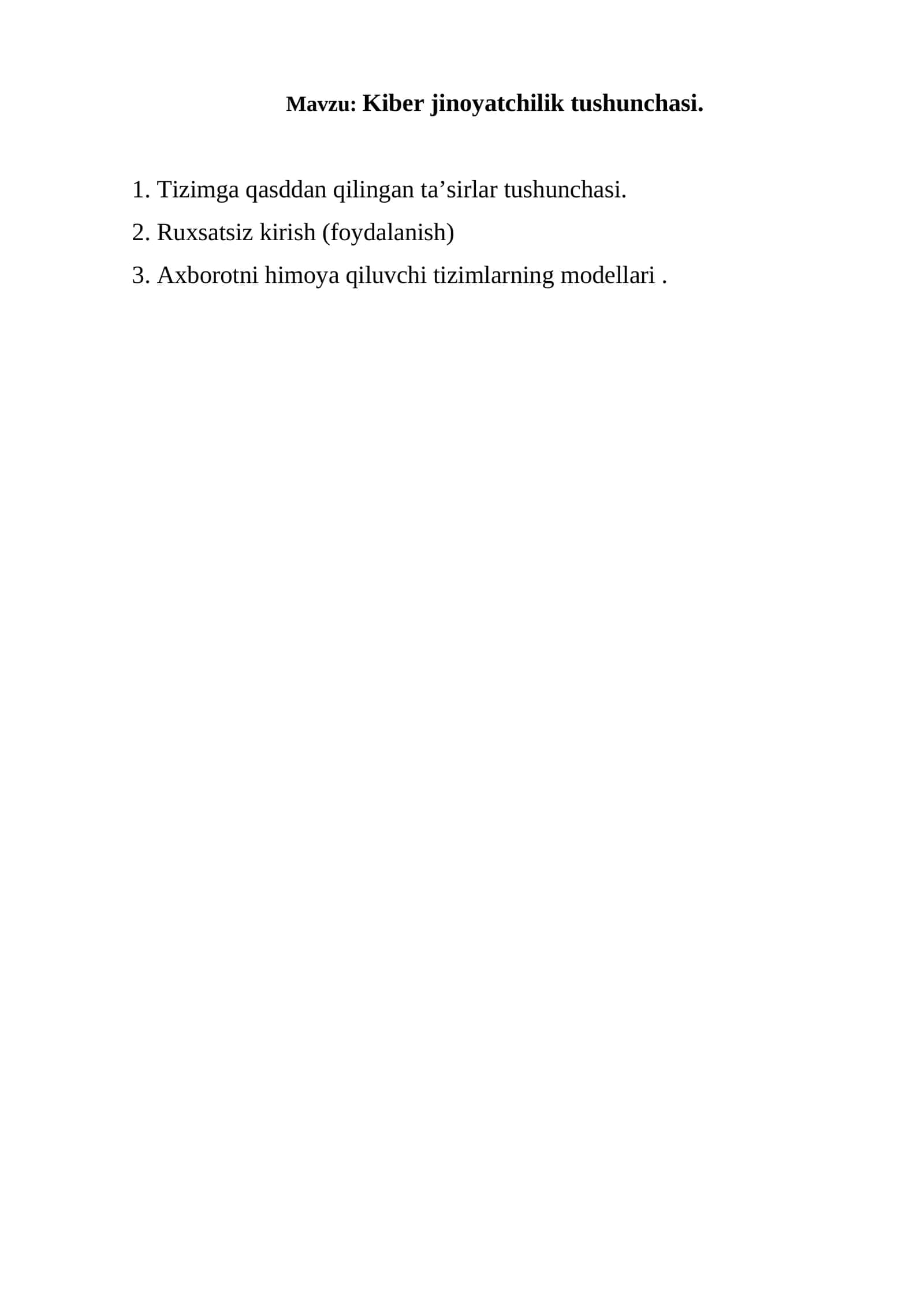 Kiber jinoyatchilik tushunchasi 1