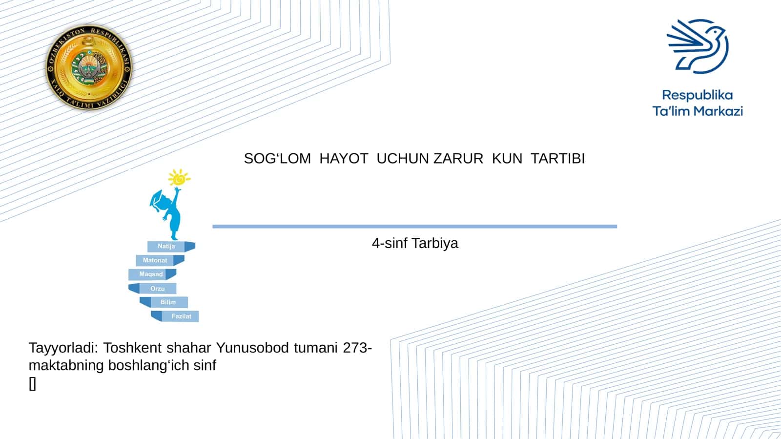 SOG‘LOM HAYOT UCHUN ZARUR KUN TARTIBI 1