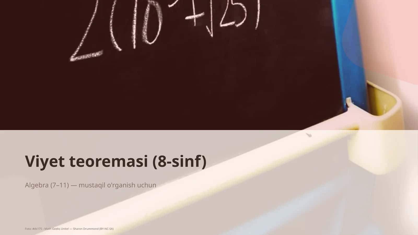 Viyet teoremasi (8-sinf) 1