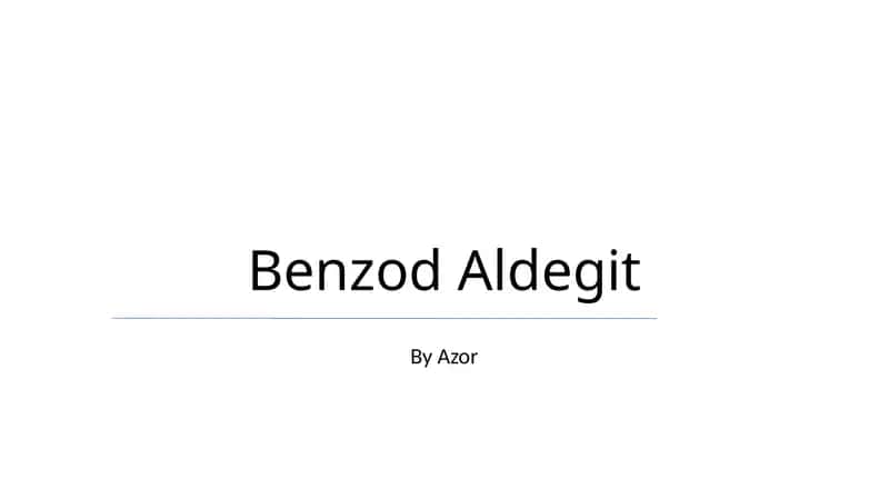 Benzod Aldegit 1
