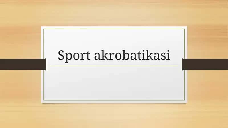 Sport akrobatikasi 1