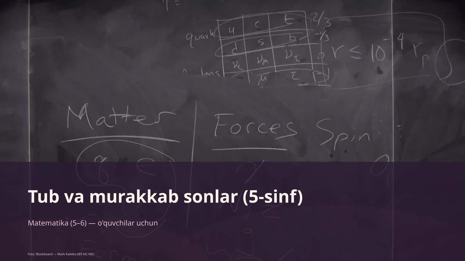 Tub va murakkab sonlar (5-sinf) 1