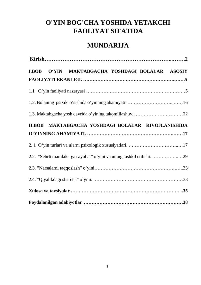 O'YIN BOG'CHA YOSHIDA YETAKCHI FAOLIYAT SIFATIDA 1