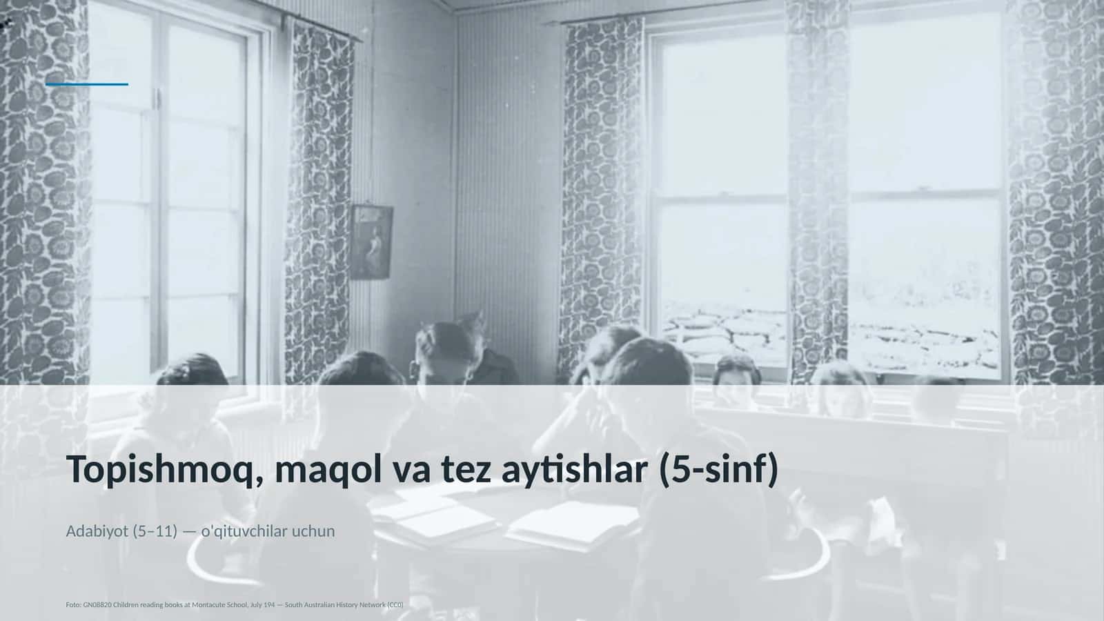 Adabiyot (5–11) — o'qituvchilar uchun 1