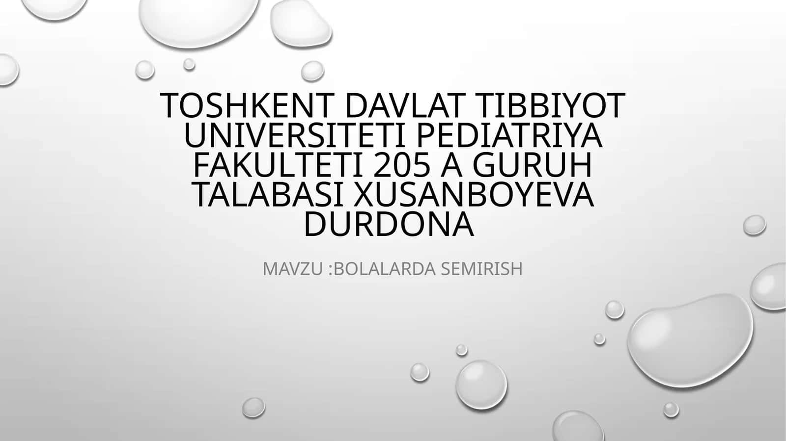 Bolalarda semirish 1