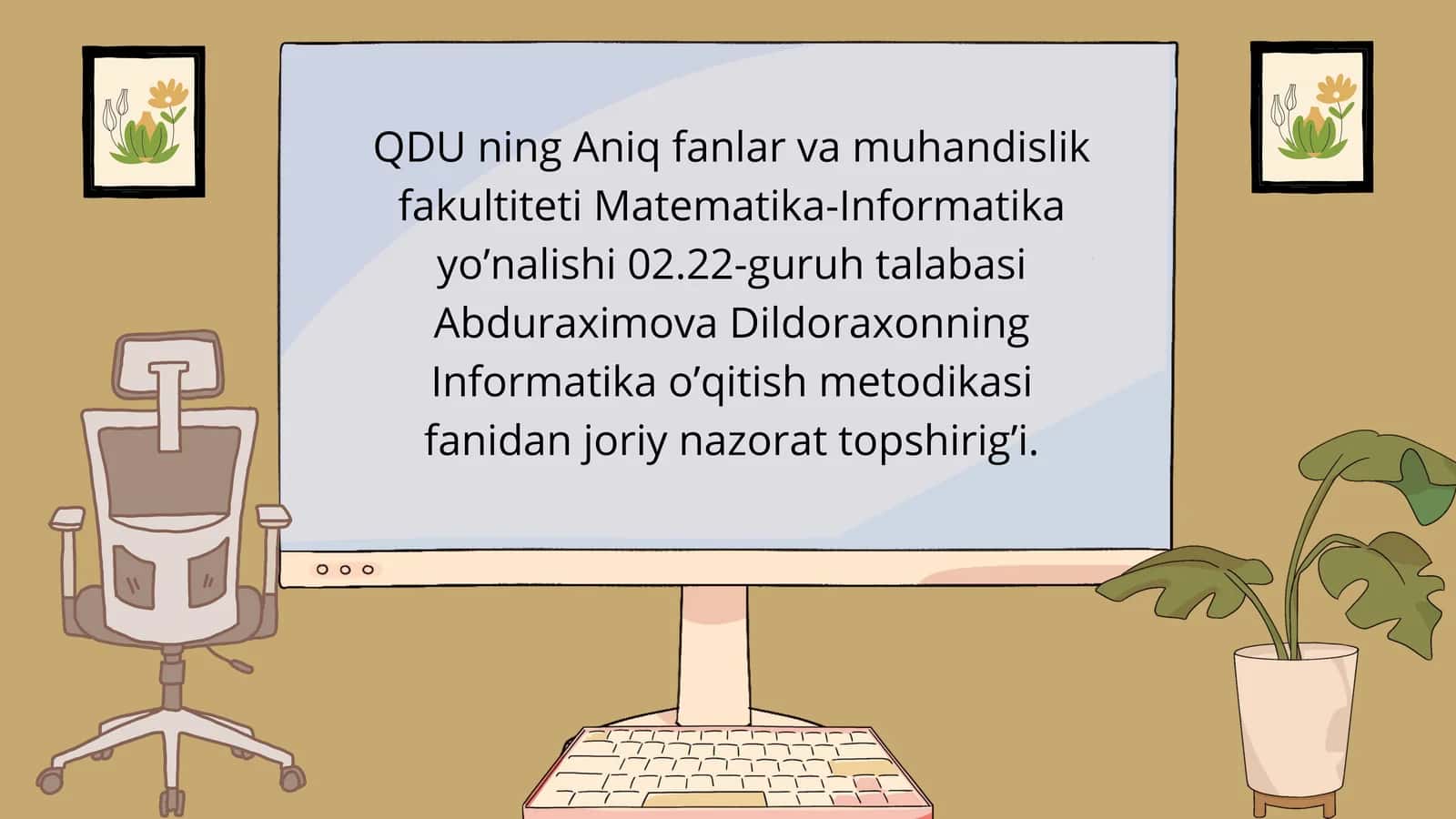 Dasturlash asoslari bo’limini  o’qitish metodikasi 1