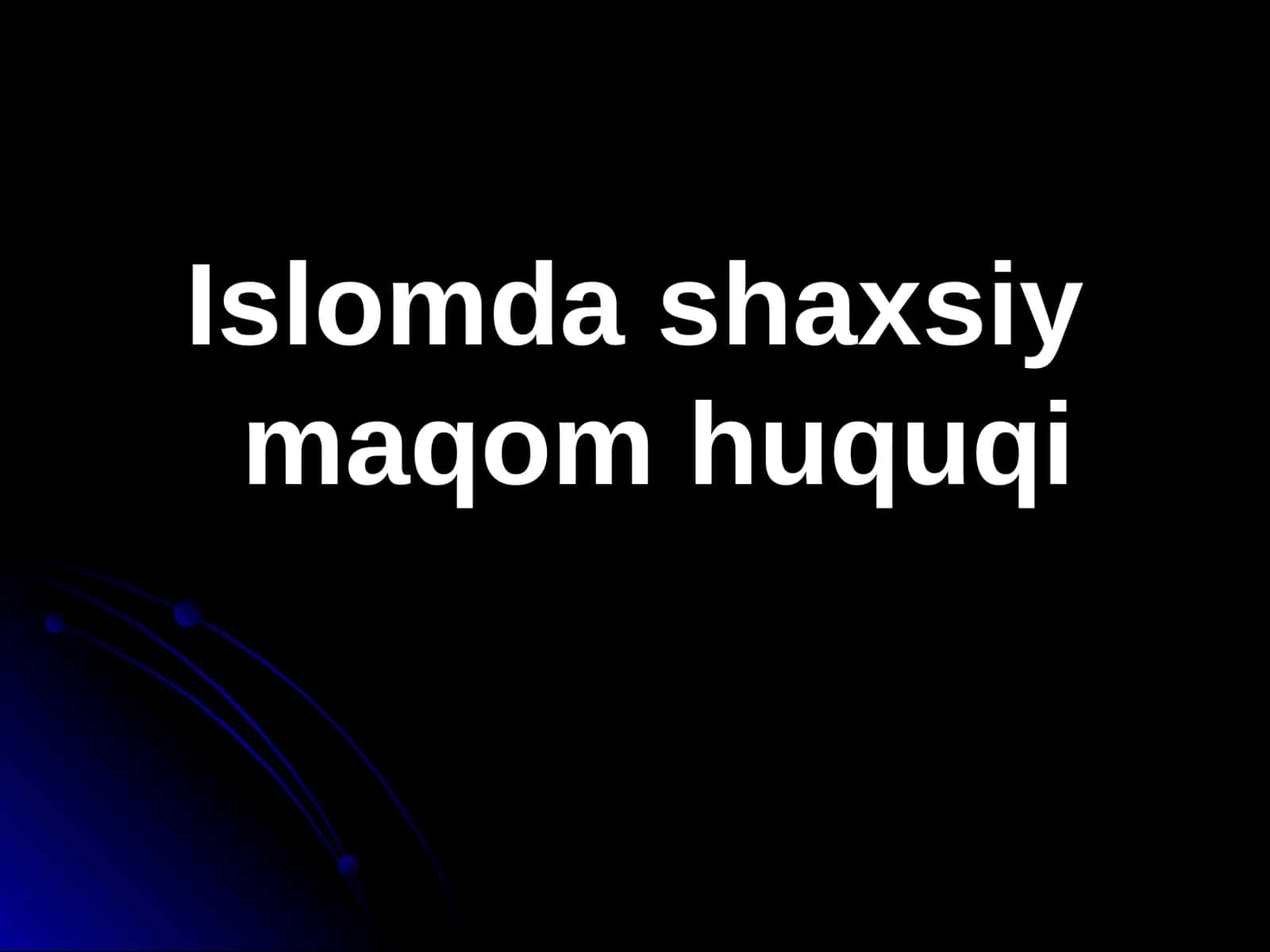 Islom dini va madaniyati 1