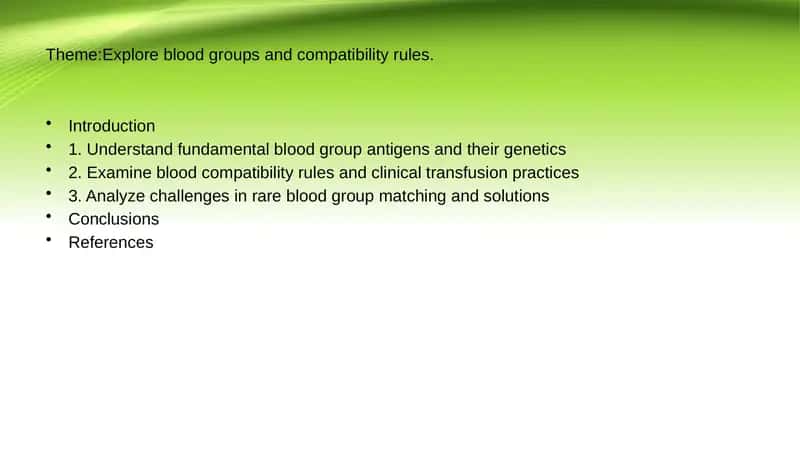 Explore blood groups and compatibility rules 1