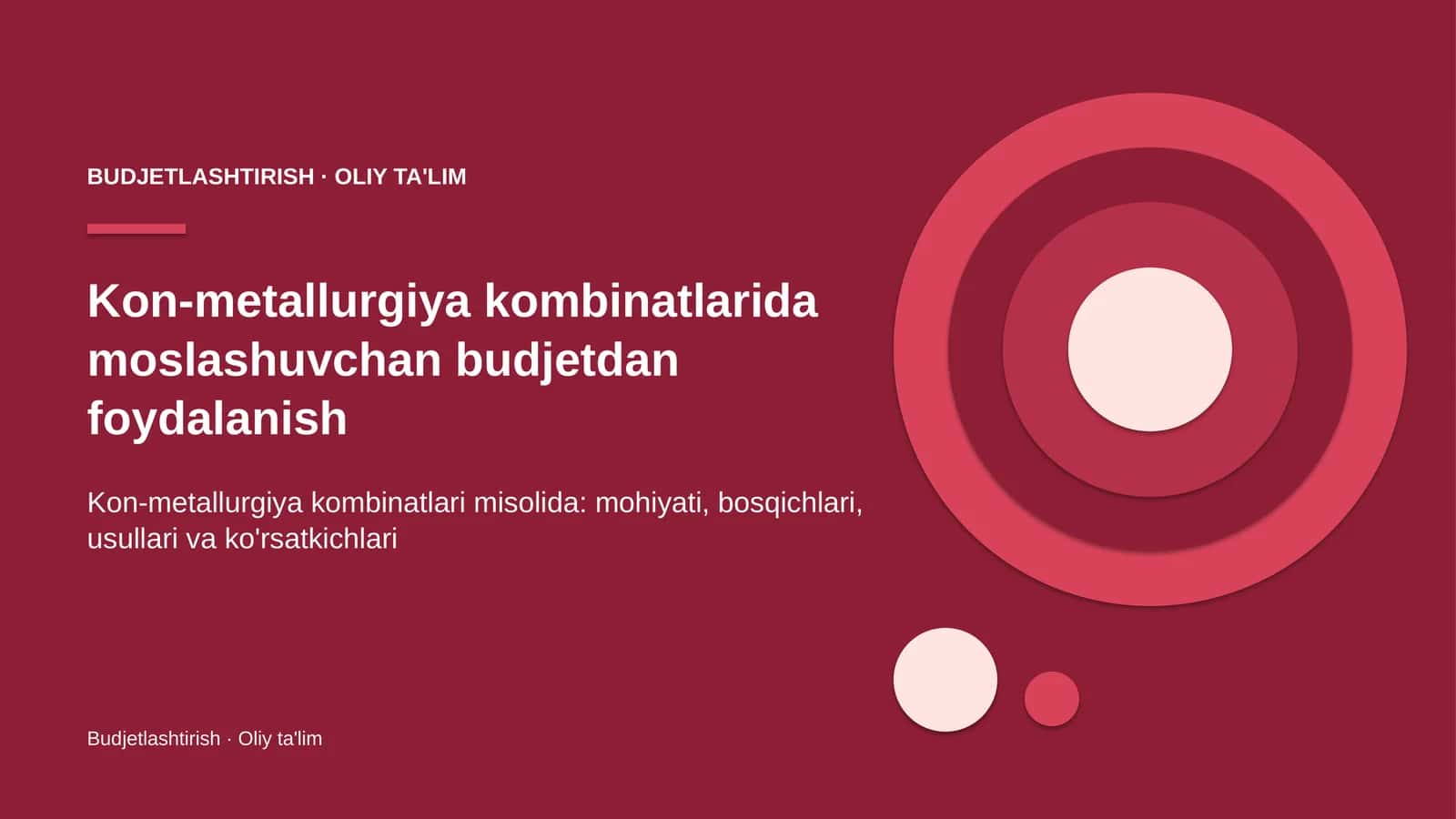 Kon-metallurgiya kombinatlarida moslashuvchan budjetdan foydalanish 1