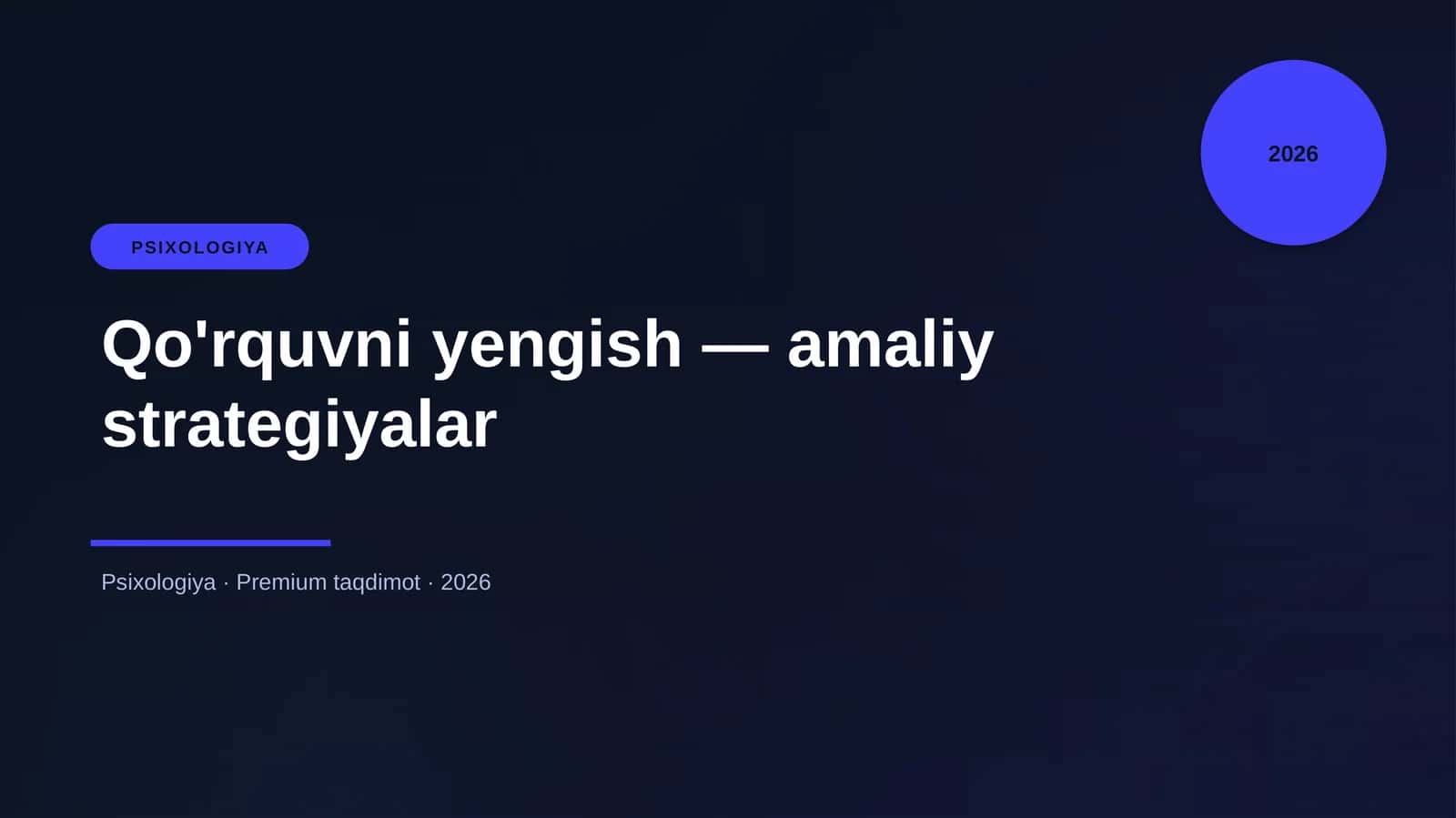 Qo'rquvni yengish — amaliy strategiyalar 1